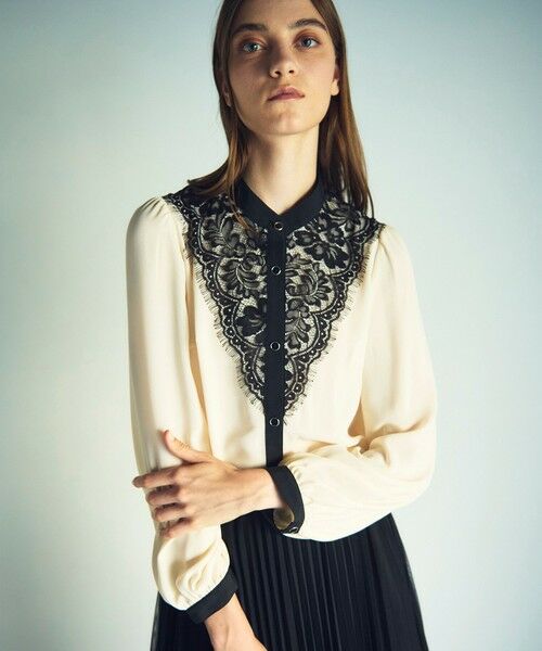 バイカラーレースブラウス （シャツ・ブラウス）｜GRACE CONTINENTAL