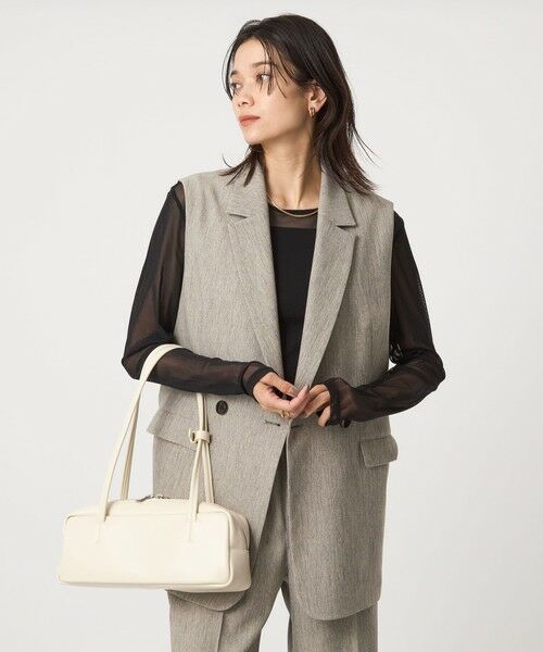 セール】 ツイードライク ジレ マシンウォッシャブル 帯電防止