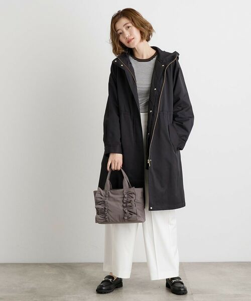 kona様オーダー 縦型フリルキルトトートバッグ コーアンドエイト 黒