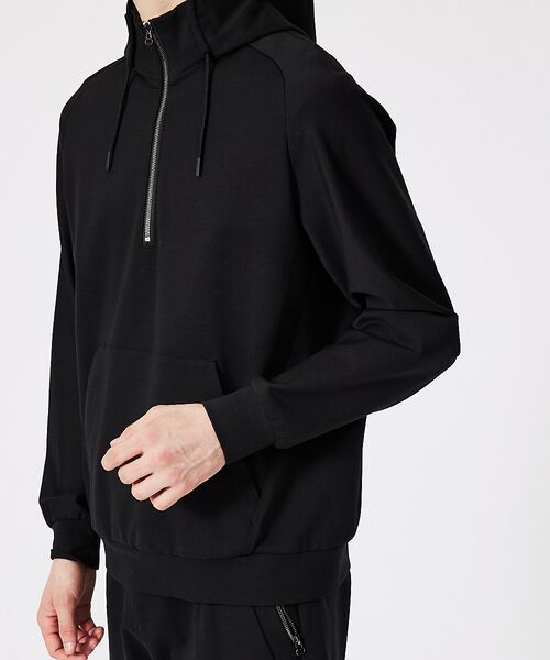 セール】 【セットアップ対応】ストレッチ ポンチ ハーフジップ