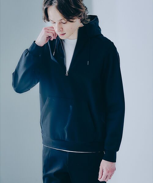 セール】 【セットアップ対応】ストレッチ ポンチ ハーフジップ