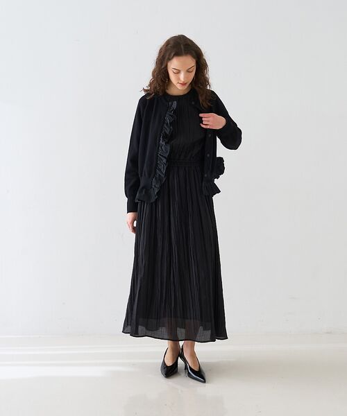 タフタフリルニットカーディガン （カーディガン・ボレロ