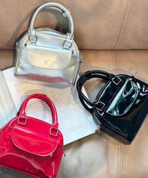 セール】 エナメル調2WAYミニボストン （ボストンバッグ）｜ESPERANZA