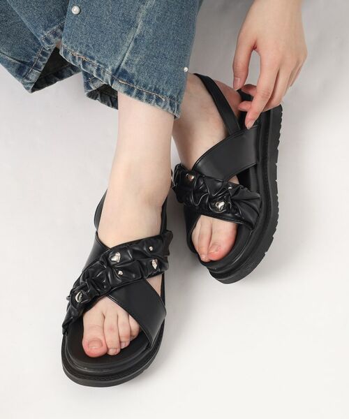 セール】 厚底ハートスタッズスポサン （サンダル）｜ESPERANZA