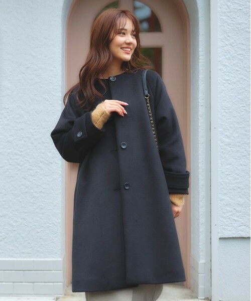 セール】 ウール混 Aラインコート （その他アウター）｜Feroux