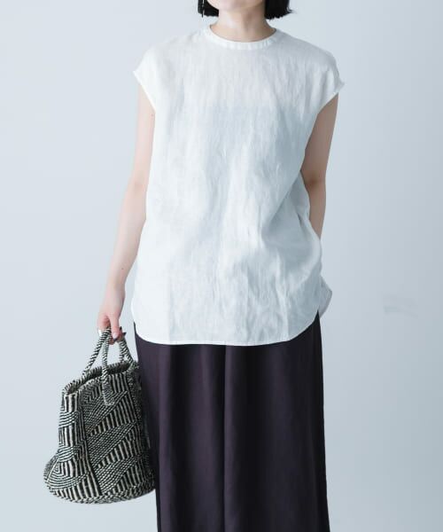 リネンフレンチクルーネック （シャツ・ブラウス）｜＊＊かぐれ / か