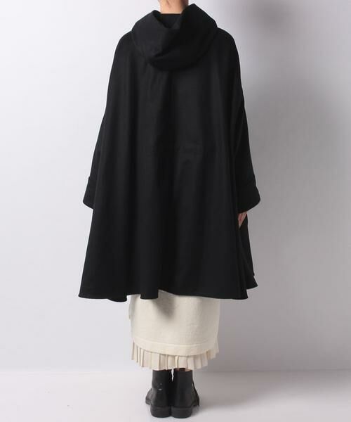 ハウスオブロータスカシミヤ混ビーバーポンチョコートサイズM 日本製