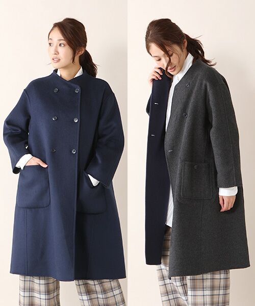 カシミヤダブルフェイスロングコート （その他アウター）｜Harriss