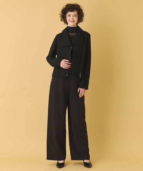 セール】 【洗える】レースボンディングライダース風ジャケット