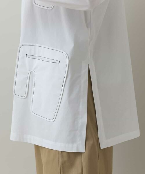 セール】 【洗える】切り替えブロードロング丈ブラウス （シャツ