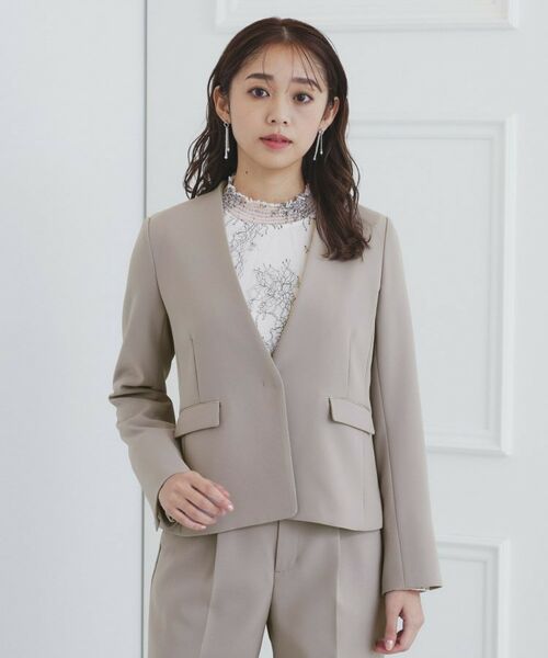 セール】 《通勤・セレモニー/セットアップ対応》多機能ノーカラー