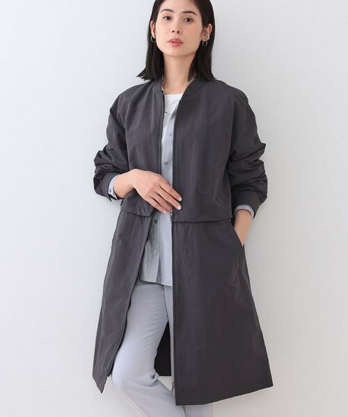 セール】 【撥水／UVケア／2WAY】ショート＆ロング ブルゾンコート