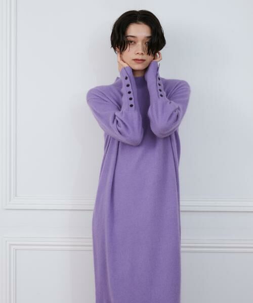 セール】 《大きいサイズ》ラクーンブレンドニットワンピース （ミニ丈