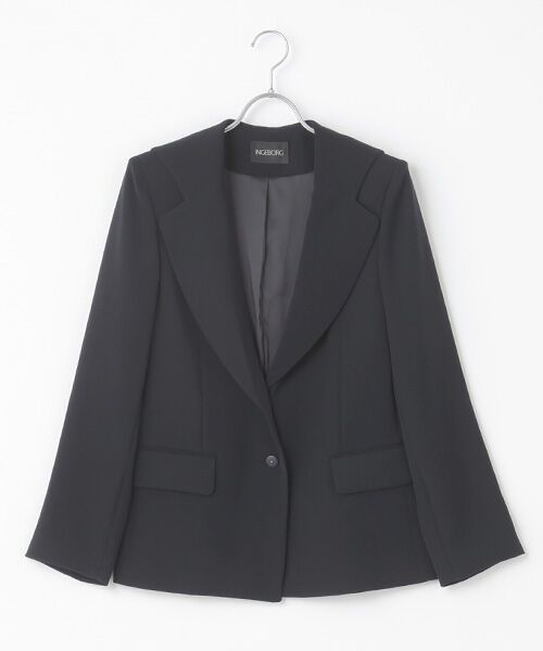 セール】 【OUTLET】ダブルサテン変形テーラードジャケット