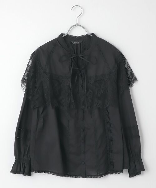 セール】 【OUTLET】フランス製レース使いブラウス （シャツ・ブラウス