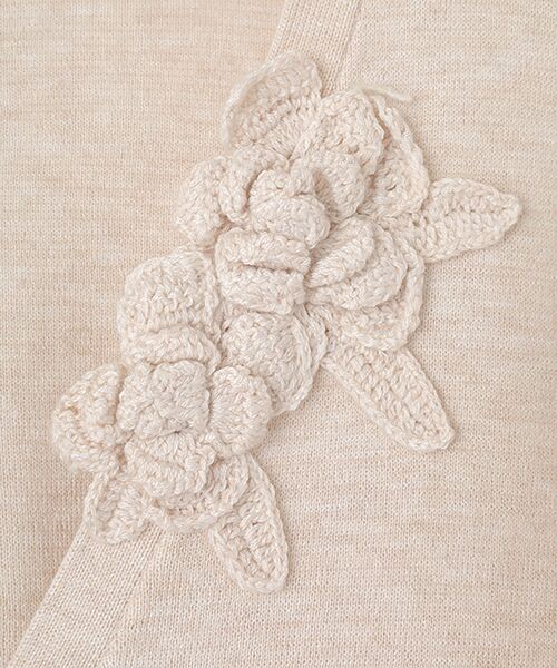 セール】 モチーフ付きニットカーディガン （カーディガン・ボレロ