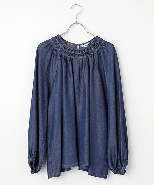セール】 テンセルデニムタックブラウス （シャツ・ブラウス