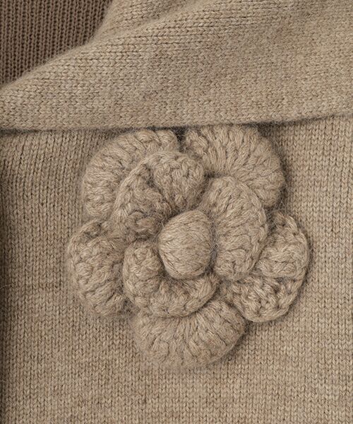 セール】 フラワーモチーフ付きニットコート （その他アウター