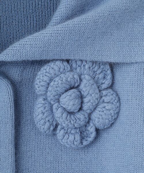 セール】 フラワーモチーフ付きニットコート （その他アウター