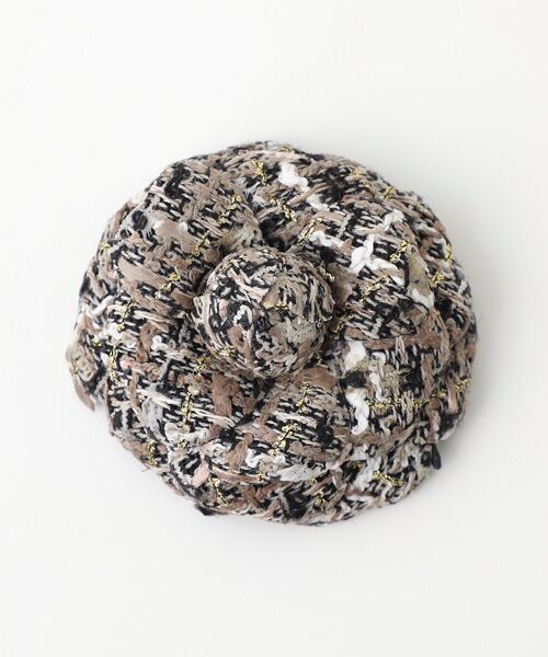 セール】 【OUTLET】ツイードカメリアコサージュ （ブローチ