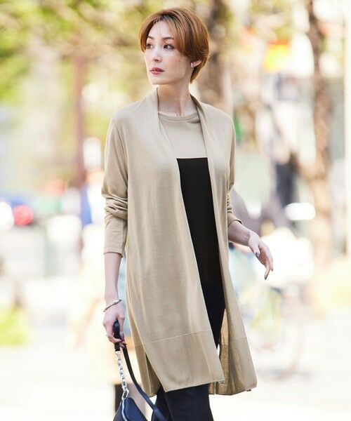 セール】 【接触冷感・洗える】PINION ロングカーディガン