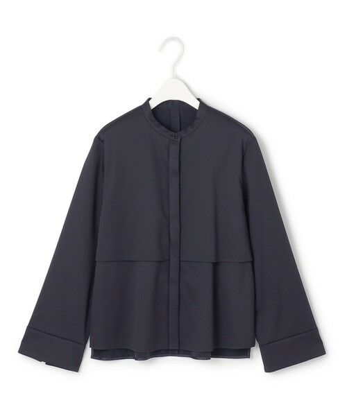 セール】 【洗える】ウォームサテン クロップドシャツ （シャツ