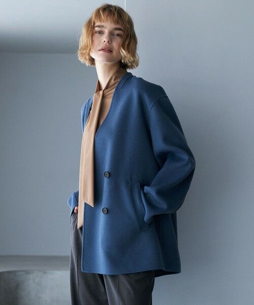 セール】 WoolRever ノーカラーショートコート （その他アウター