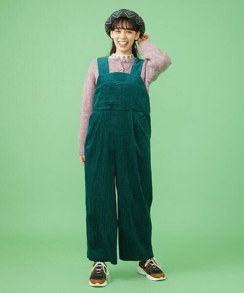 セール】 シャーリングコーデュロイ オーバーオール （サロペット