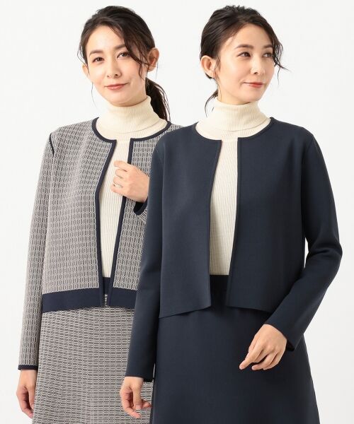 Class Lounge】SABRE STRETCH カーディガン ジャケット （ノーカラー