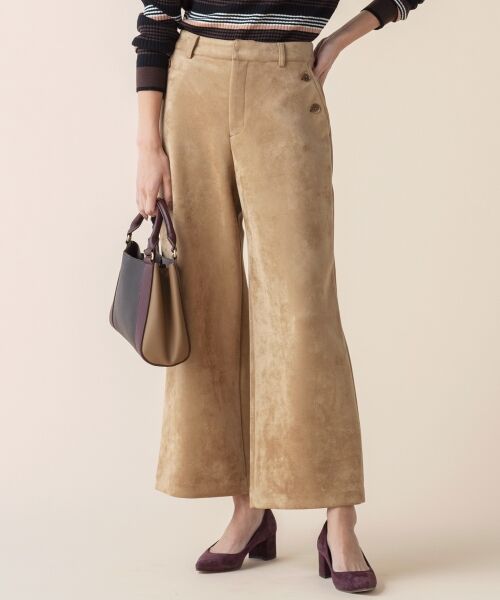 セール】 【洗える】スウェードダンボール ワイドパンツ （その他