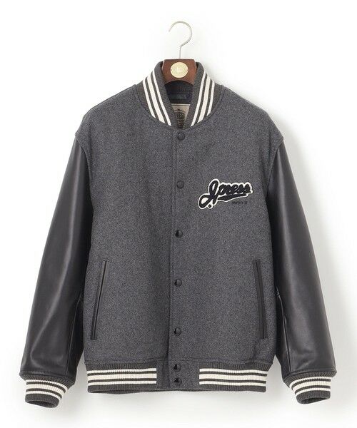 セール】 メルトン カウレザー スタジャン （その他アウター）｜J