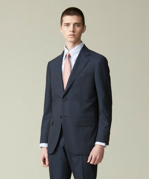 ESSENTIAL CLOTHING】インディゴルック マイクロヘリンボーン スーツ