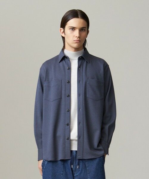 セール】 ウールコットン ダブルカバーツイルシャツ （シャツ