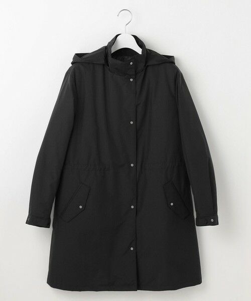 セール】 【洗える】スパンライクナイロンタッサー フーデット コート