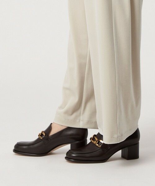 セール】 チェーンヒールアップローファーパンプス55↑ （パンプス