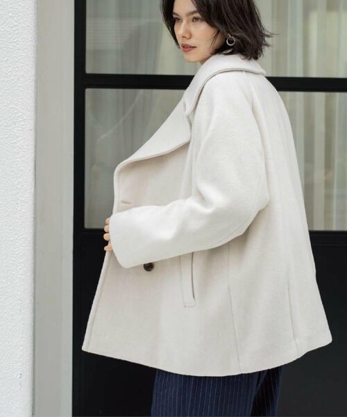 セール】 カシミヤブレンドウールミドルピーコート （ピーコート