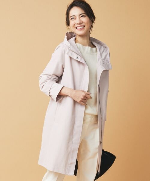 セール】 【シーズンレスで使える】Bright Grosgrain フード付きコート