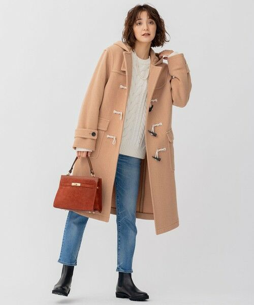 セール】 ヘリンボーン ダッフルコート （ダッフルコート）｜L size