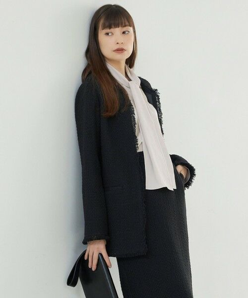 セール】 【セットアップ着用可能】ロービングツイード ノーカラー