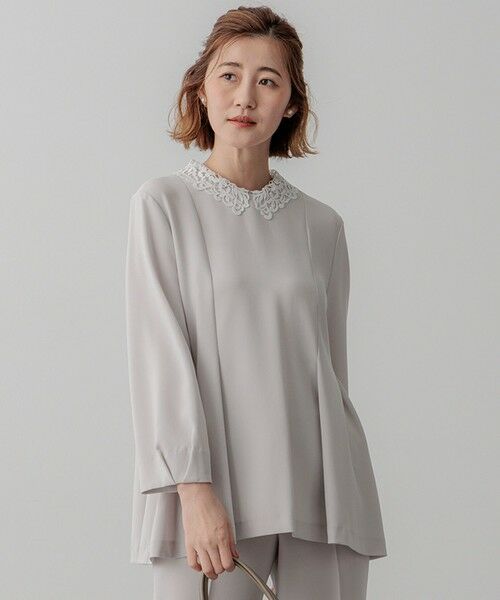 セール】 【VERYコラボ】トリアセダブルジョーゼット レース襟