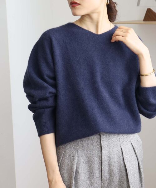 セール】 チャイニーズラクーンウールVネックニット （ニット