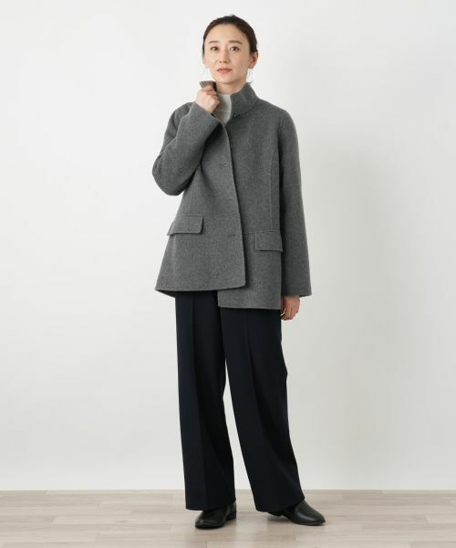 セール】 カシミヤスタンドカラーショートコート （その他アウター