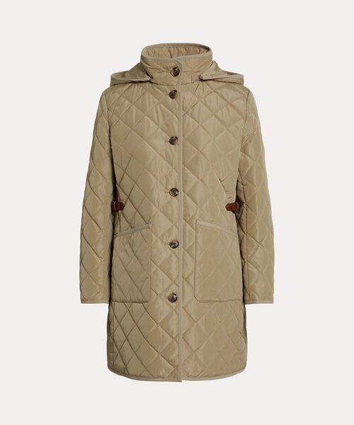 セール】 フーデッド ダイヤモンドキルテッド コート （その他アウター