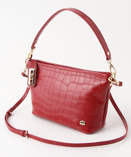 セール】 クロコ型押し2wayショルダー （ショルダーバッグ）｜LA
