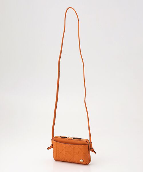 セール】 【レザー×ステッチ】スクエアマルチポシェット （ショルダー