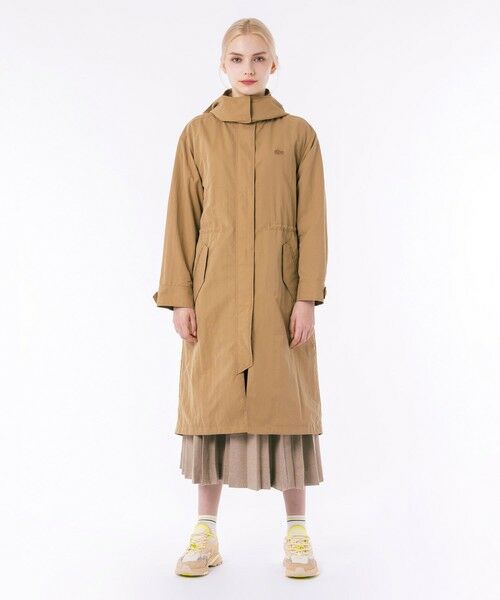 セール】 フード脱着可 撥水ナイロン スタンドカラー ミリタリーコート