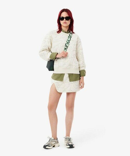 セール】 リバーシブルキルティングクルーネック トレーナー