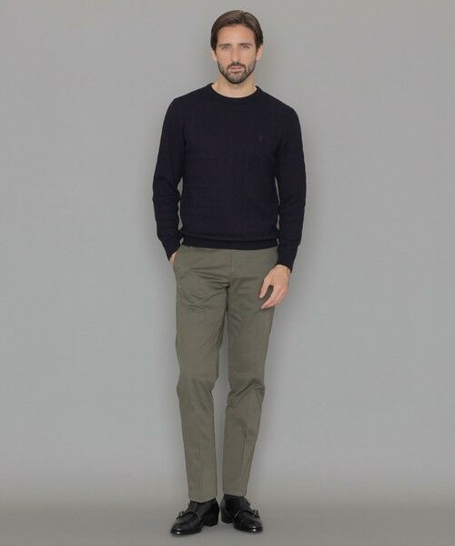 セール】 【WEB・一部店舗限定】ハイゲージケーブルクルーネックニット