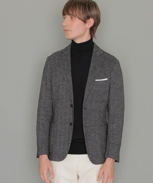 セール】 【LEON掲載】【FLEX JERSEY】ヘリンボーンジャケット （ノー