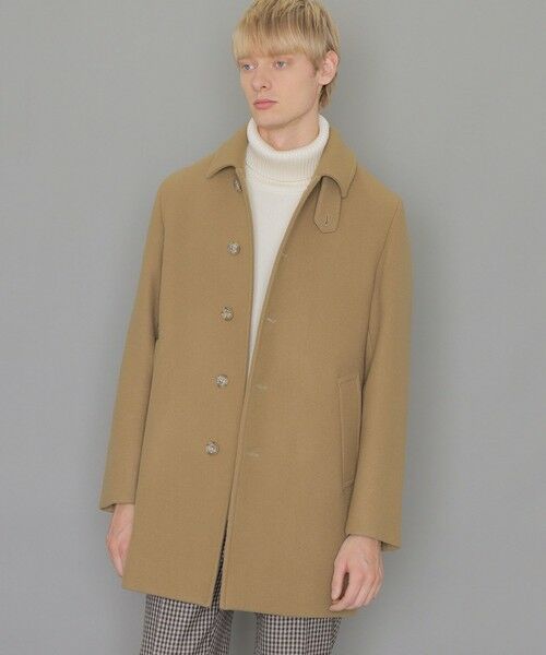 セール】 ダブルフェイスメルトンステンカラーピーコート （ブルゾン